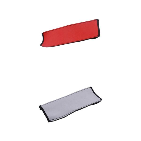 

pack of 2 replacement headband cover comfort cushion pad protector for headphones, gray + red