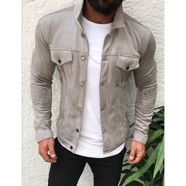 

New Men Casual Jacket Spring Summer Hip-hop Solid Color Windbreaker Casual Bomber Jacket Zipper Coat Outwear