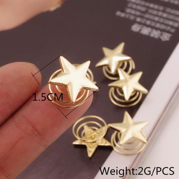 

ingemark 5pcs statement gold color star hairpin women girl swirl hair pins spring hair clips jewelry accessories gift, Golden;white
