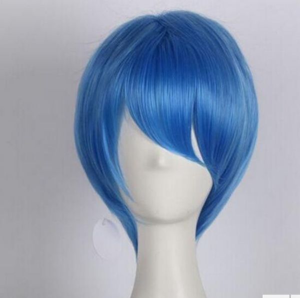 SHIPPIN LIVRE + Novo Filme Inside Out Anime Peruca Cosplay Alegria Cabelo Sintético Azul Curto