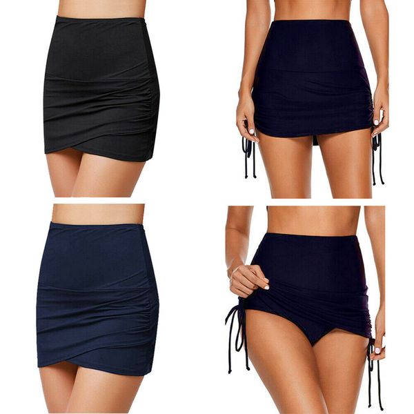 

2019 new style fashion women beach high waist leisure bathing simple drawstring solid swimming briefs