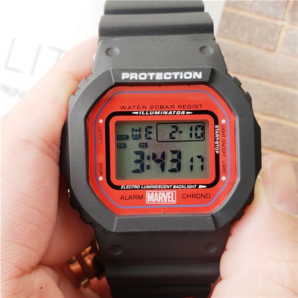 

бренд g спортивных часы dw-5600vt ударостойких водонепроницаемого 200m серебристого дисплея мужчины спортивной ручные часы военных часы atmo, Slivery;brown