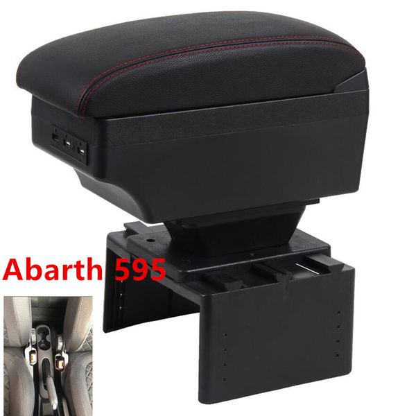 

for abarth armrest box central store content box with usb interfac