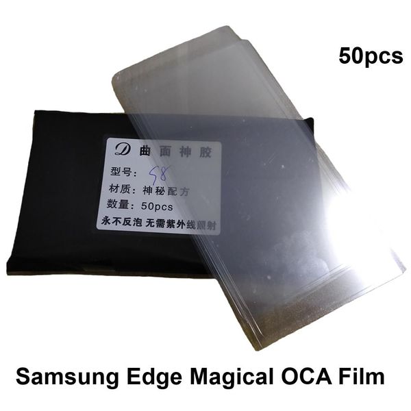 

50pcs magical no bubble 150um thickness oca film for samsung s6 s7 s8 s9 plus note 8 lcd screen repair parts