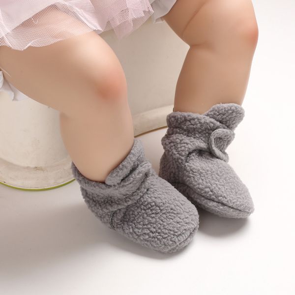 

2019 new casual baby girls boy winter warm boots newborn toddler fleece fur soft sole crib shoes 0-18m