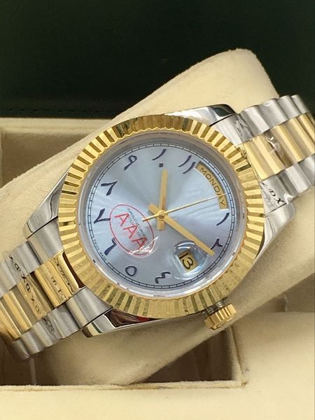 

movement watches 2019 mens daydate stainless wristwatch 40mm mechanical watch mens automatic steel watch shipping orfuw, Slivery;brown