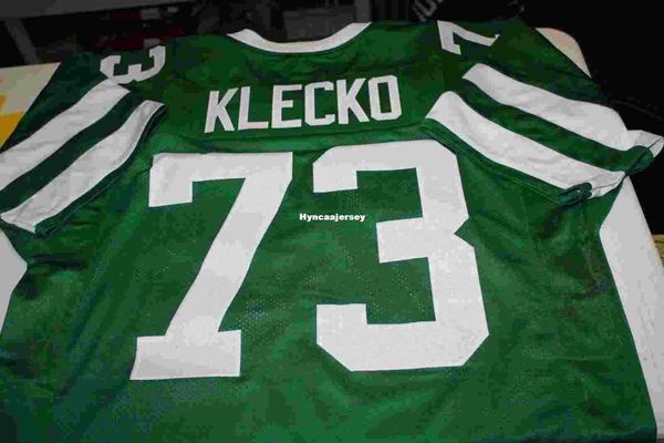 

retro #73 joe klecko custom mitchell & ness jersey stitching men's green football jerseys college ncaa, Black;red