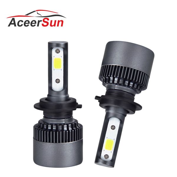 

2pcs led car fog llight beam 6500k led h7 cob 76w 10000lm 12v 24v h1 h3 h8 h9 h11 9005 9006 hb3 hb4 for auto truck motorcycle