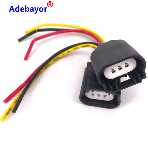 

2x pcs new h13 9008 headlight car accessor extension socket connector plug ceramic hitemp car light