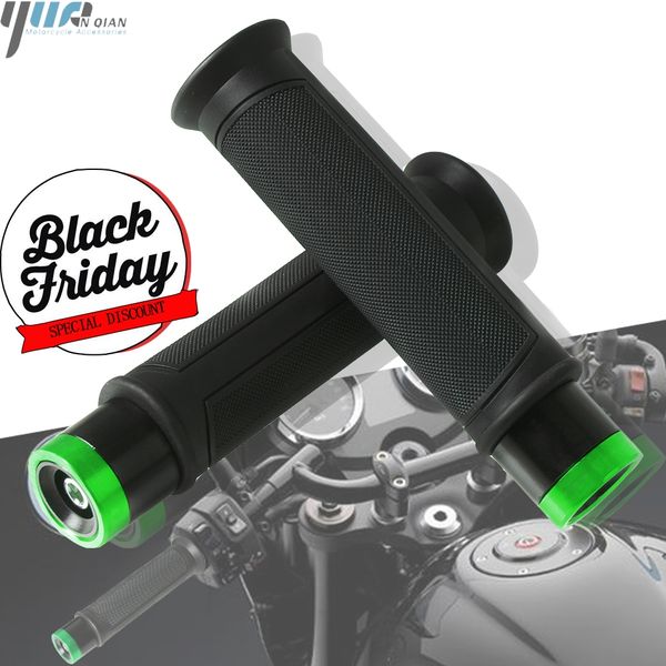 

1set 7/8" 22mm handle hand grips motorcycle handlebar grip rubber for h2 street ninja 300 400 250 ninja zx-6r zx6r/636