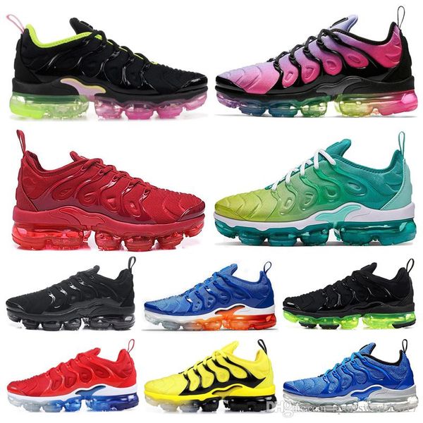 

2020 tn plus running shoes bumblebee be ture hyper blue violet pink rise tropical sunset game royal mens women sports sneakers 36-45