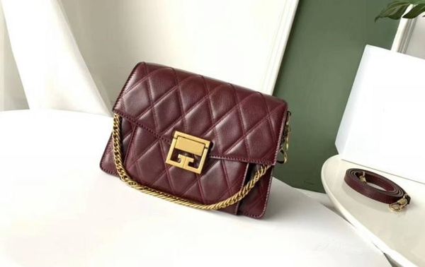 

Newest style size L21cm*W7cm*H14cm imported head lambskin real leather three colors with gold hardware top quality woman cross shoulder bags