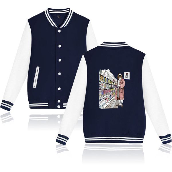 

the big lebowski movie printing role-playing street comfortable baseball jacket fashion long-sleeved jacket casual, Black;brown