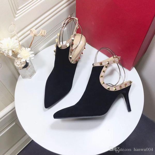 

brand luxury designer women shoes mid boots superstar retros thick heel boots womens shoes boots 35-40 sj19092711, Black