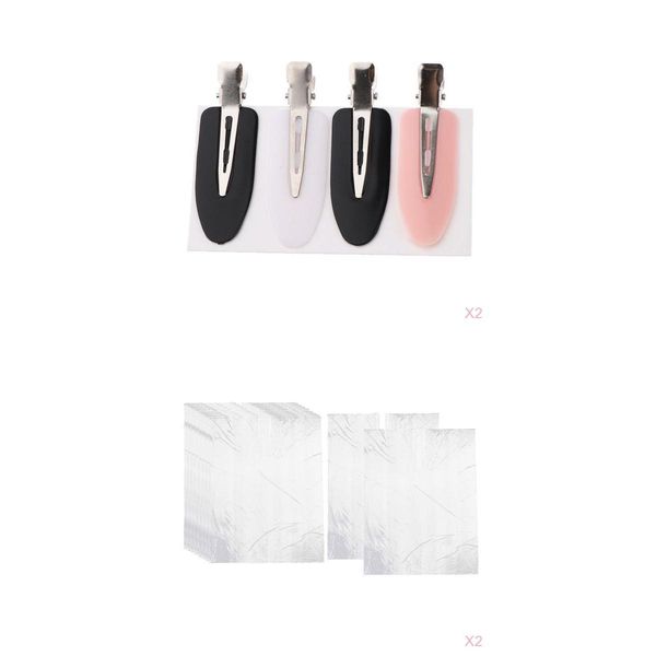 

no bend no crease perming hair clips + 100x hairdressing capes gown apron