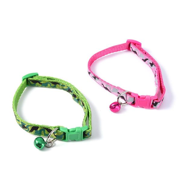 

adjustable pet collar small dog & cat nylon leashes necklace with bell pet supplies collar for dog