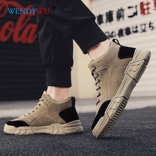 

men casual shoes high canvas shoes men new hard-wearing fashion shoe height increasing comfortable menshoes, Black