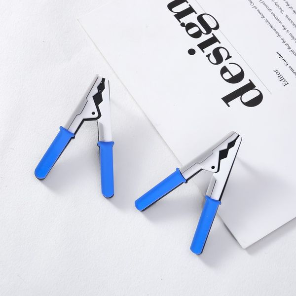 

exaggerated hip hop acrylic pliers stud earrings women personality fashion jewelry, Golden;silver