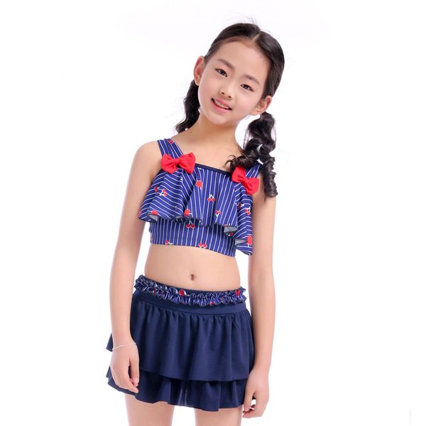 

girls swimsuits kids swimsuit children swimwear kids summer two pieces skirted swimsuit girl bikini beach wear sw702