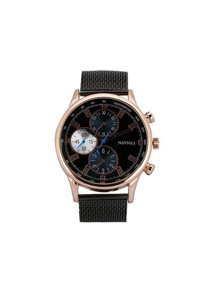 

navigli male clock 7183h02, Slivery;brown