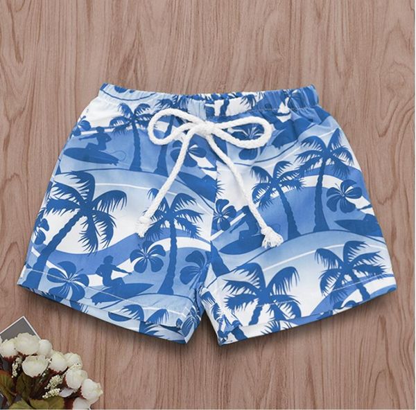 

boy summer hawaii ocean beach short pants baby summer floral print short trousers kids swimming clothes zht 191, Black