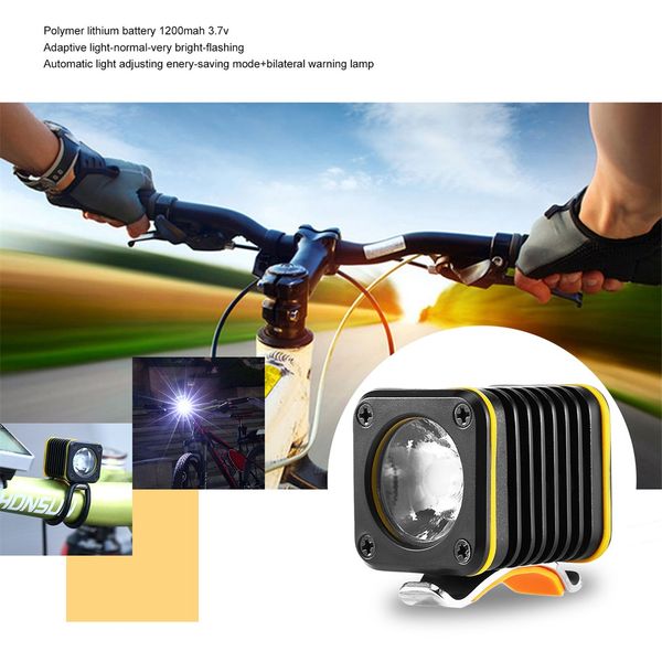 

strong durable enery-saving square shaped automatic adjustable 1 led ipx6 waterproof bicycle lights set