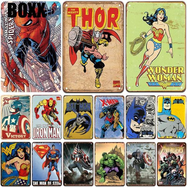 

2020 superhero neroplaque vintage tin sign pin up shabby chic decor metal signs vintage bar decoration metal poster pub metal plate painting