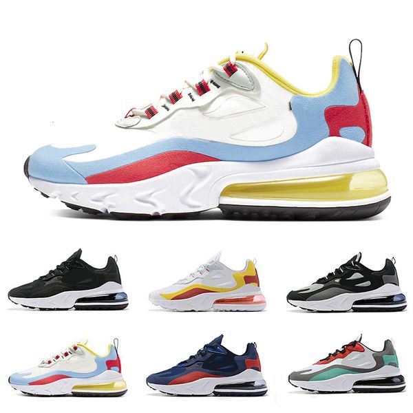 

2019 react men running shoes bauhaus optical triple black white designer mens trainers breathable sports outdoor sneakers 40-45