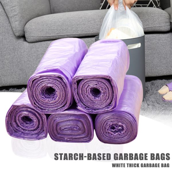 

100pcs 5rolls large garbage bags black thicken disposable environmental waste bag privacy plastic trash bags kitchen 45x50cm