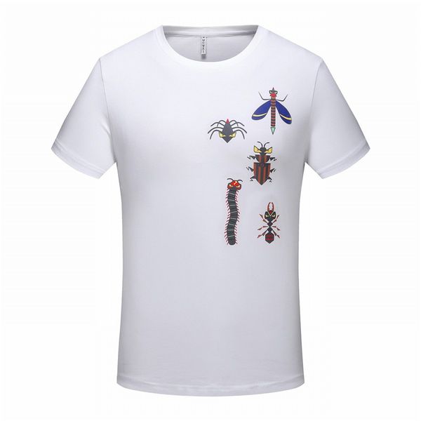 

2019 luxury new fashion дизайнер одежда европа италия рома специальные насекомые футболка с принтом глаз мужчины женщины футболка повседневн, White;black