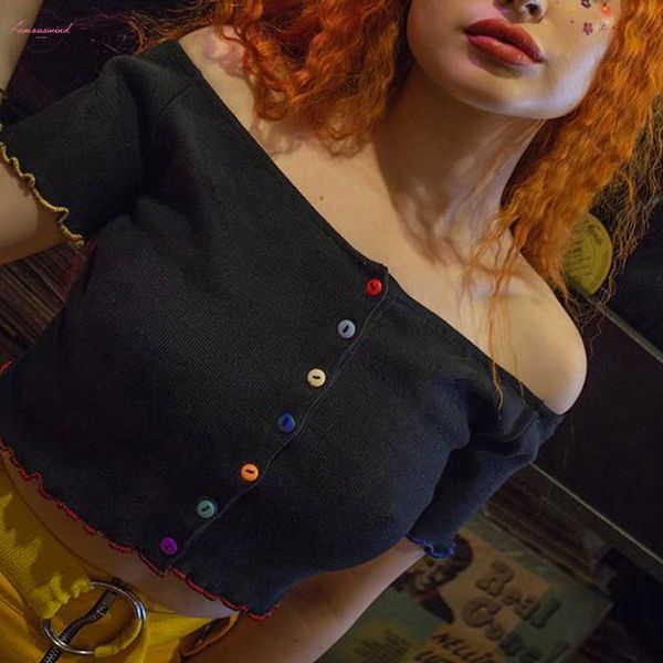 

2019 solid new tshirt women solid sleeveless overlap cross sling crop vest camisetas verano mujer women harajuku t shirt, White