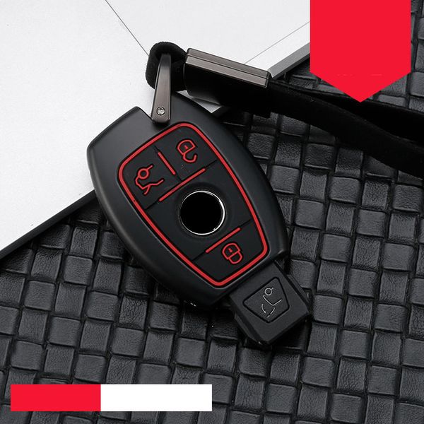 

car key case zinc alloy silica gel for benz 2017 e s c class w213 2018 slc slk e200 e260 e300 glc 260 c200 the cia gla