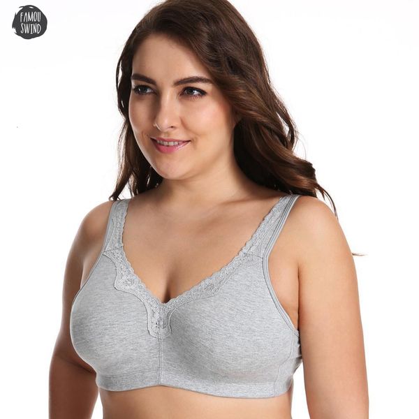 

new lace trim bra full cotton coverage wireplus size 36 48 b c d dd e, Red;black