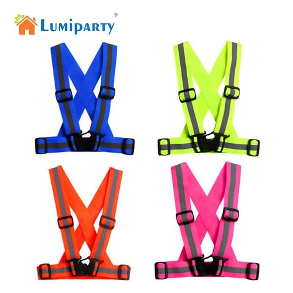

outdoor cycling running 4cm elastic with fluorescent reflective strap, Black