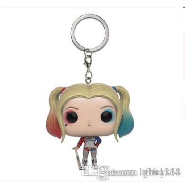 

cute lxh brandnew funko pocket pop keychain suicide squad clown vinyl figure keyring toy funko pop