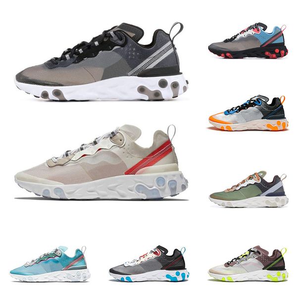 

new react element 87 55 running shoes for men women sail royal tint fashion mens trainers lightweight sports sneakers