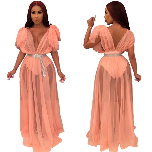 

selling perspective mesh drop shoulder nightclub dress european and american evening dress, White;black