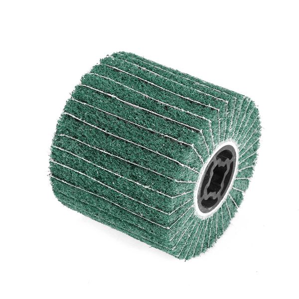 

non-woven burnishing wheel stainless steel wire drawing wheel fiber of motor burnishing compatible with machine