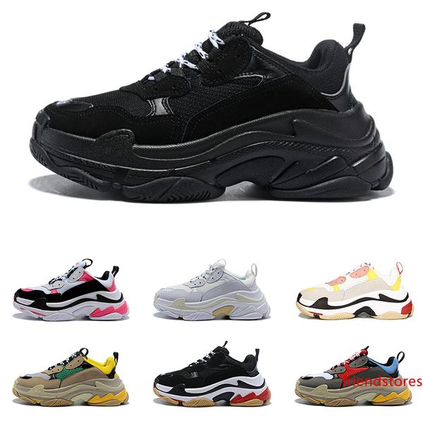 

2020 triple s fashion роскошные кроссовки дизайнерская обувь для мужчин женщин платформа черный белый красный синий мужской тренер спортивна