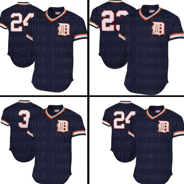 

Cheap Detroit 24 Miguel Cabrera Tigers Jersey 23 Kirk Gibson 3 Alan Trammell Jersey Mens Retro Mesh Baseball Jerseys