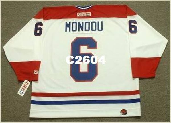 

men #6 pierre mondou montreal canadiens 1978 ccm retro hockey jersey or custom any name or number retro jersey, Black;red