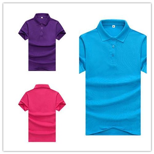 

мужчины поло или женщины длинных рубашки классического шелковое волокно с коротким рукавом равномерной футболка tde-93, Black