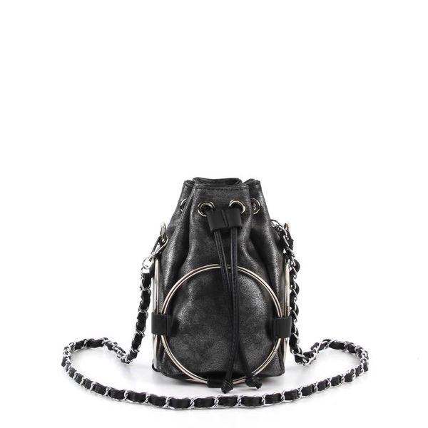 

silver women messenger bag new season faux leather 929-31872 m101 platin-matte black