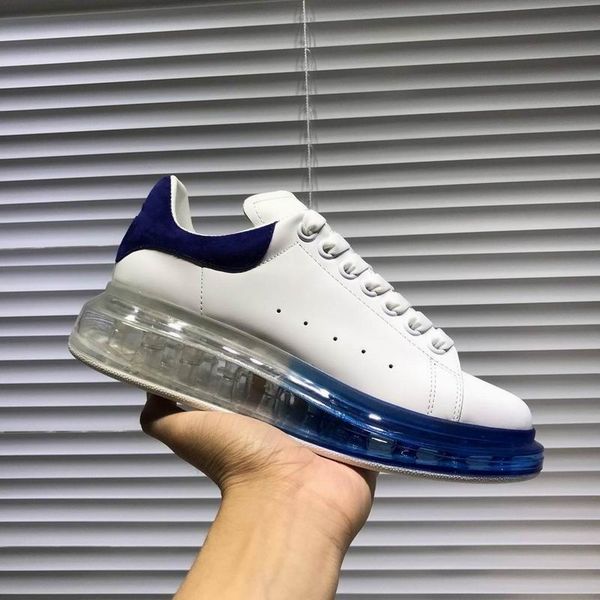 

2019 women men low cut white blue leather transparent shoe sole shoes outdoor shoes fashion shoes size 35-44