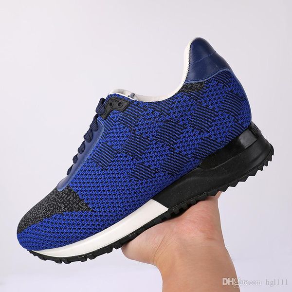 

european station new breathable mesh knit sports casual men's shoes leather mesh hollow canvas running shoes fashion sports shoes