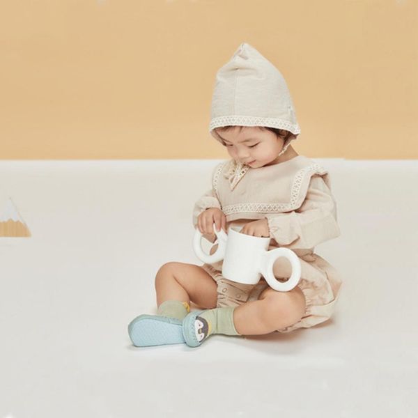 

new arrival baby boy girl non-slip socks rubber soles first walkers newborn floor socks children cartoon socks, Pink;yellow