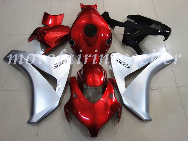 

oem quality new abs full fairings kits fit for honda cbr1000rr (2008 2009 2010 2011) cbr1000rr 08 09 10 11 bodywork set silver candy apple