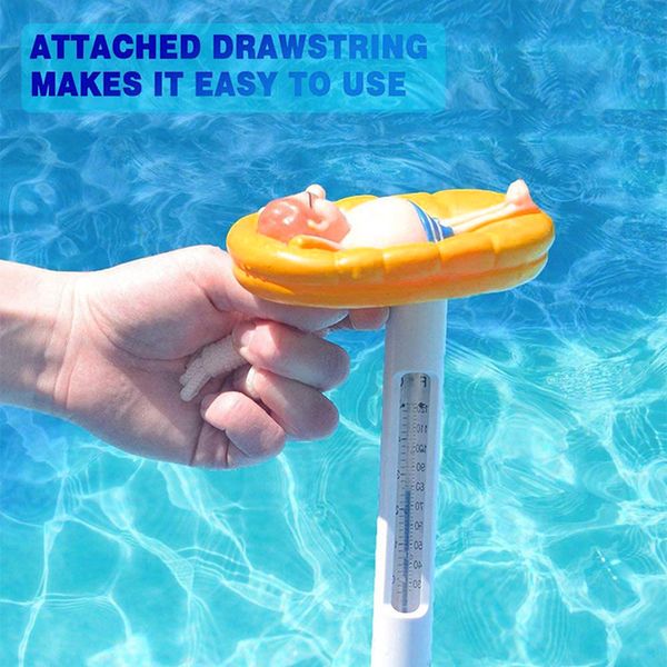 

swimming pool thermometer degree celsius/ degree fahrenheit exact temperature values cartoon pool thermometer with cord