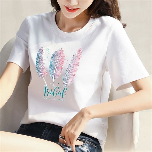 

super fire ins little daisy short-sleeved t-shirt women's summer clothes 2020 white loose large size half-sleeved fashion