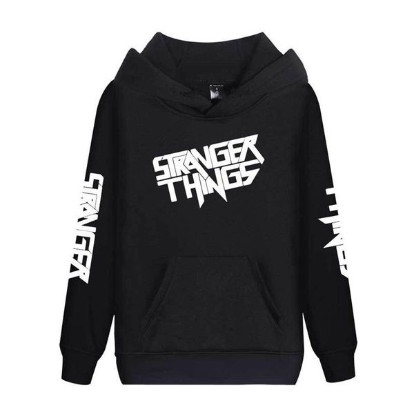 

мужские дизайнерские толстовки повседневные свободные пуловеры с длинным рукавом мужские толстовки мода мужская одежда боковое письмо печать, Black